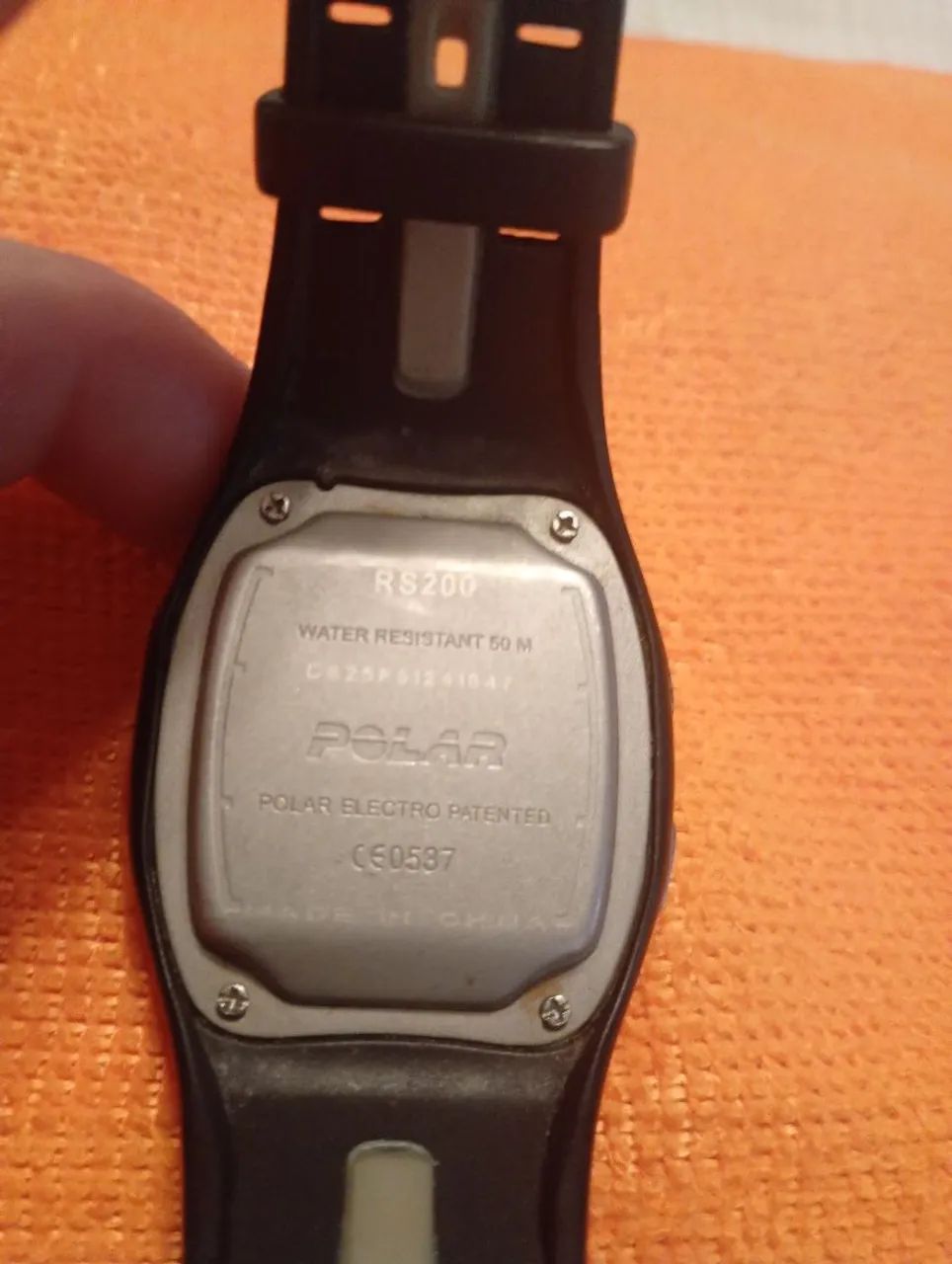 Relógio Polar rs200 caixa e pulseira em borracha. - Foto 4