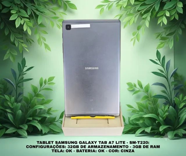 ? SAMSUNG GALAXY TAB A7 LITE - 32GB DE ARMAZENAMENTO - 3GB DE RAM - CINZA - Foto 4