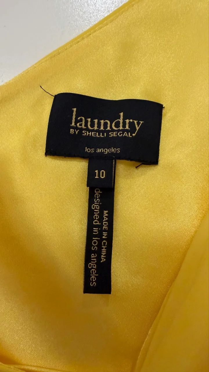 Vestido curto Laundry Amarelo - Foto 2
