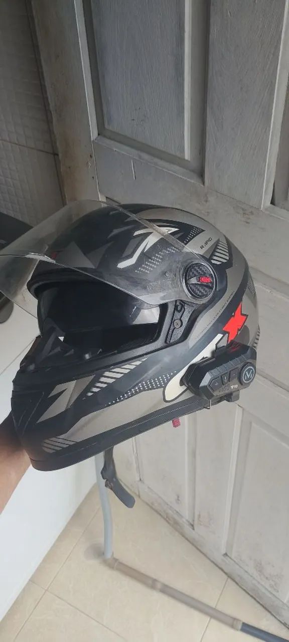 Capacete fw3 GTX com óculos interno TROCO EM CELULAR  - Foto 2