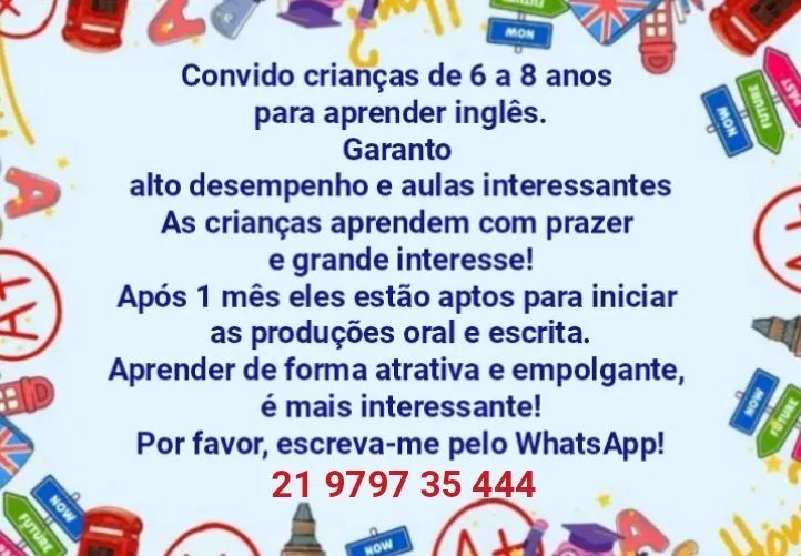 Professora de inglês para crianças