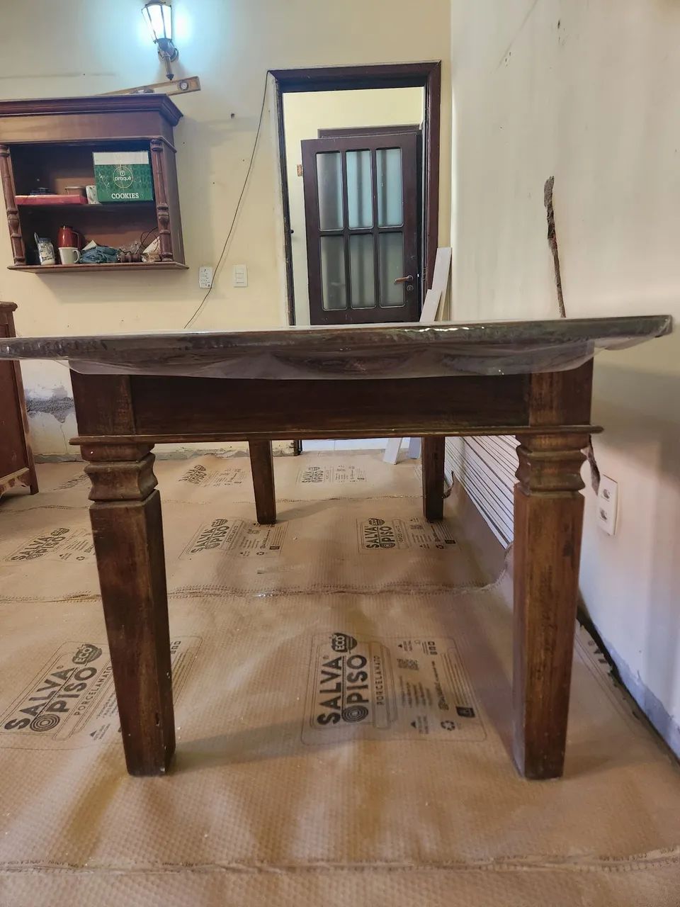 Mesa antiga rustica madeira maciça  - Foto 5