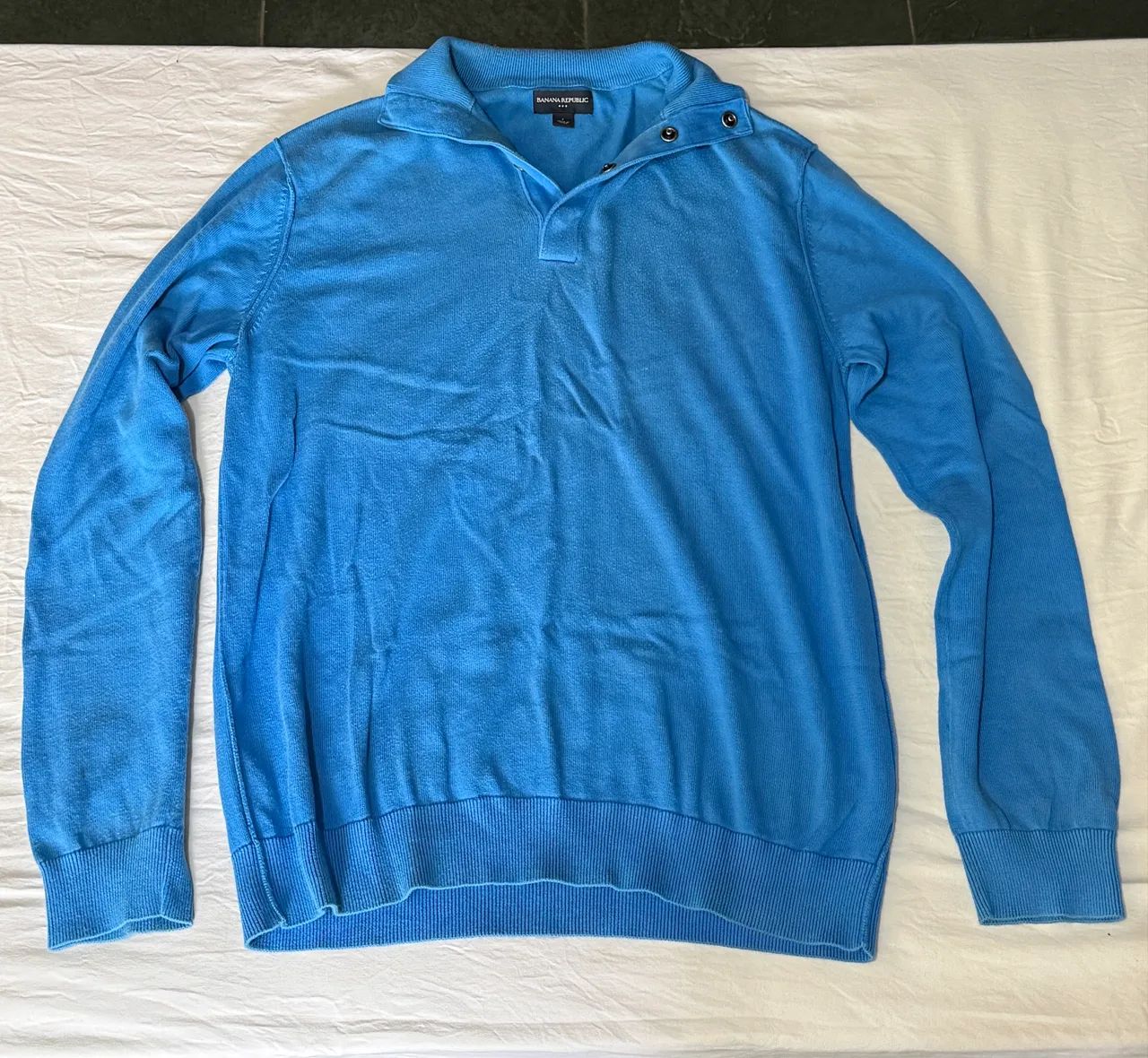 suéter azul de algodão e cashmere da Banana Republic G