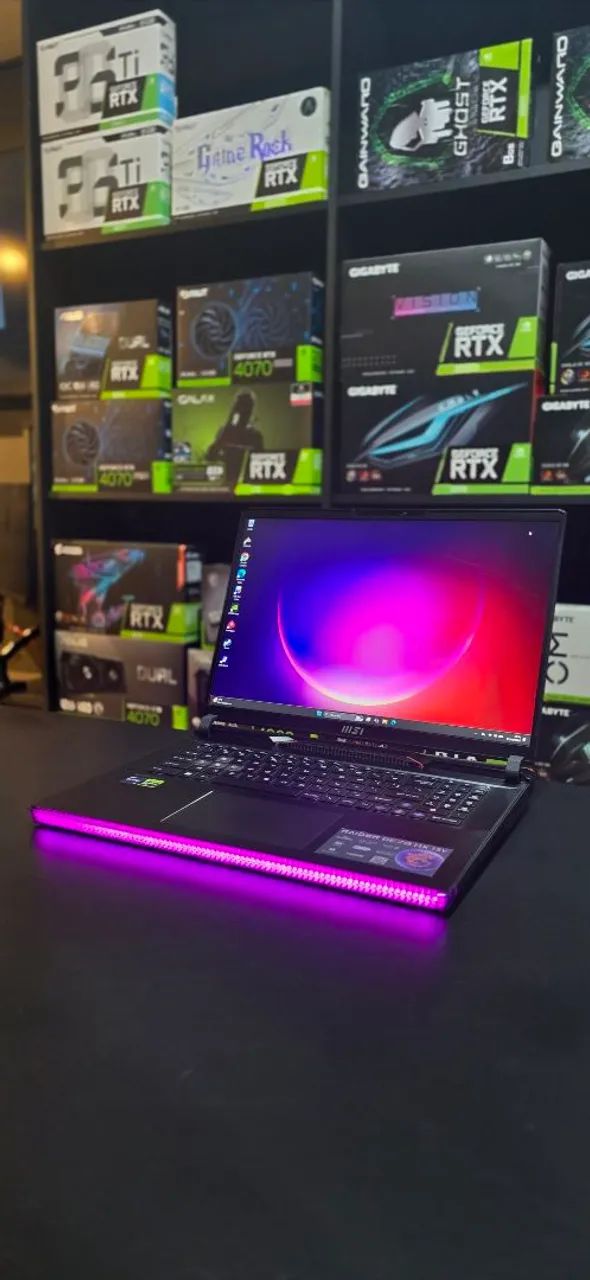 Notebook Gamer MSI Raider i9 13°HX + RTX 4070 - Foto 3