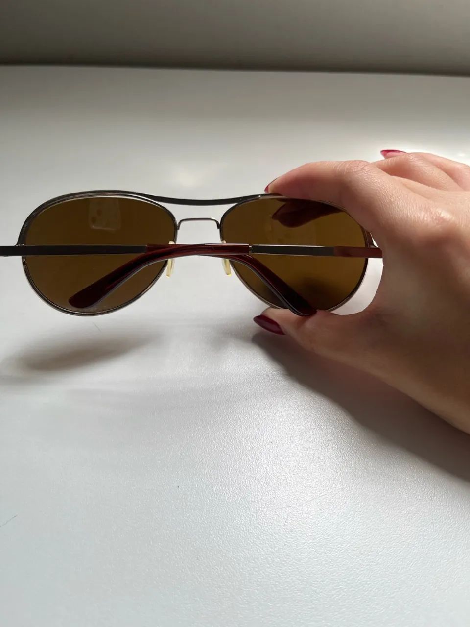 Óculos aviador com lentes marrons - Foto 2
