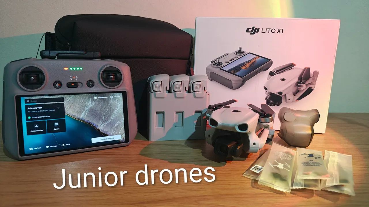 Drone DJI Lito X1 Rádio Tela versão combo LACRADO com invoice 