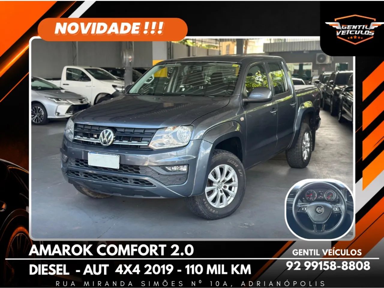 Volkswagen Amarok Comfor. CD 2.0 TDI 4X4 Dies. Aut. 2019