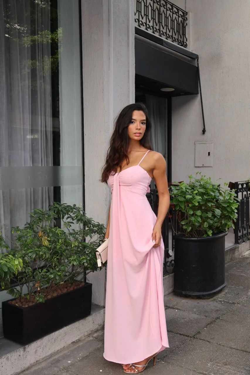 Vestido longo Rosa Bebê  - Foto 2