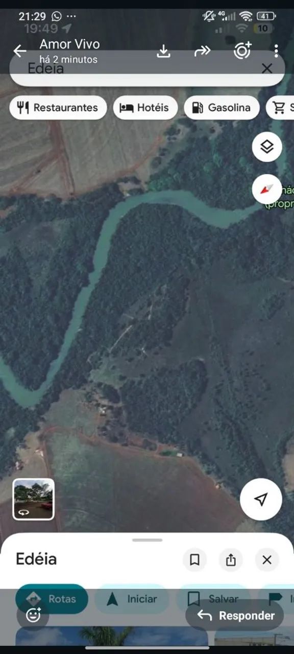 Lote na beira do rio turvo 