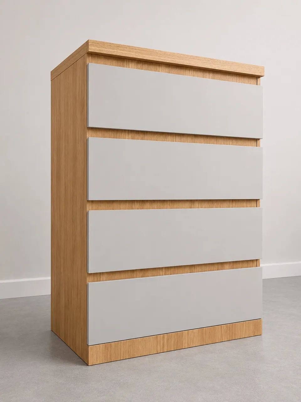 Cômoda de MDF de 4 gavetas. 