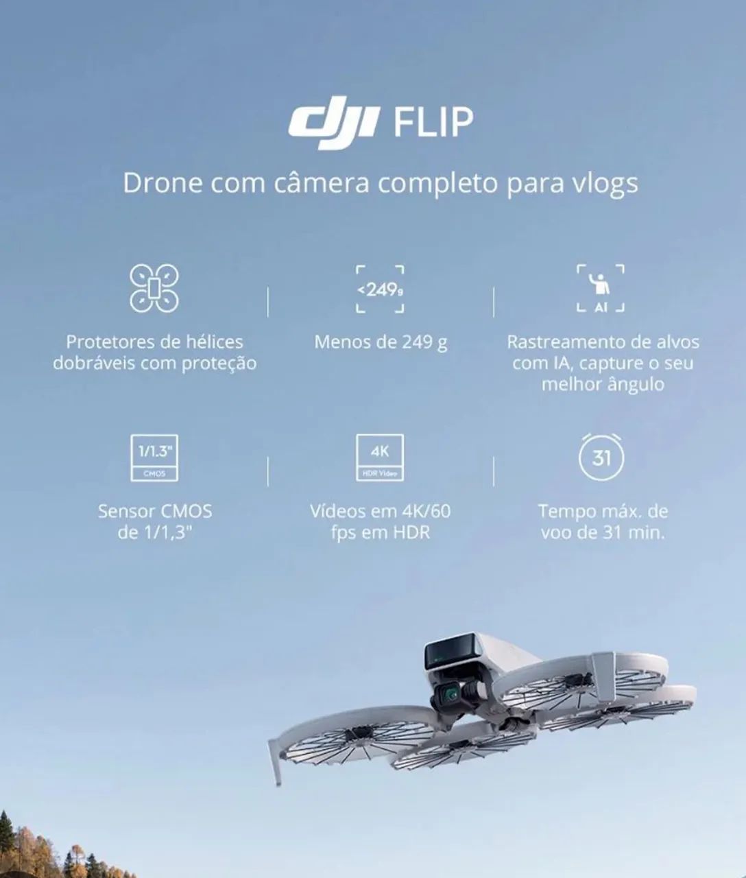 Drone DJI FLIP usado 3 vezes - Foto 5