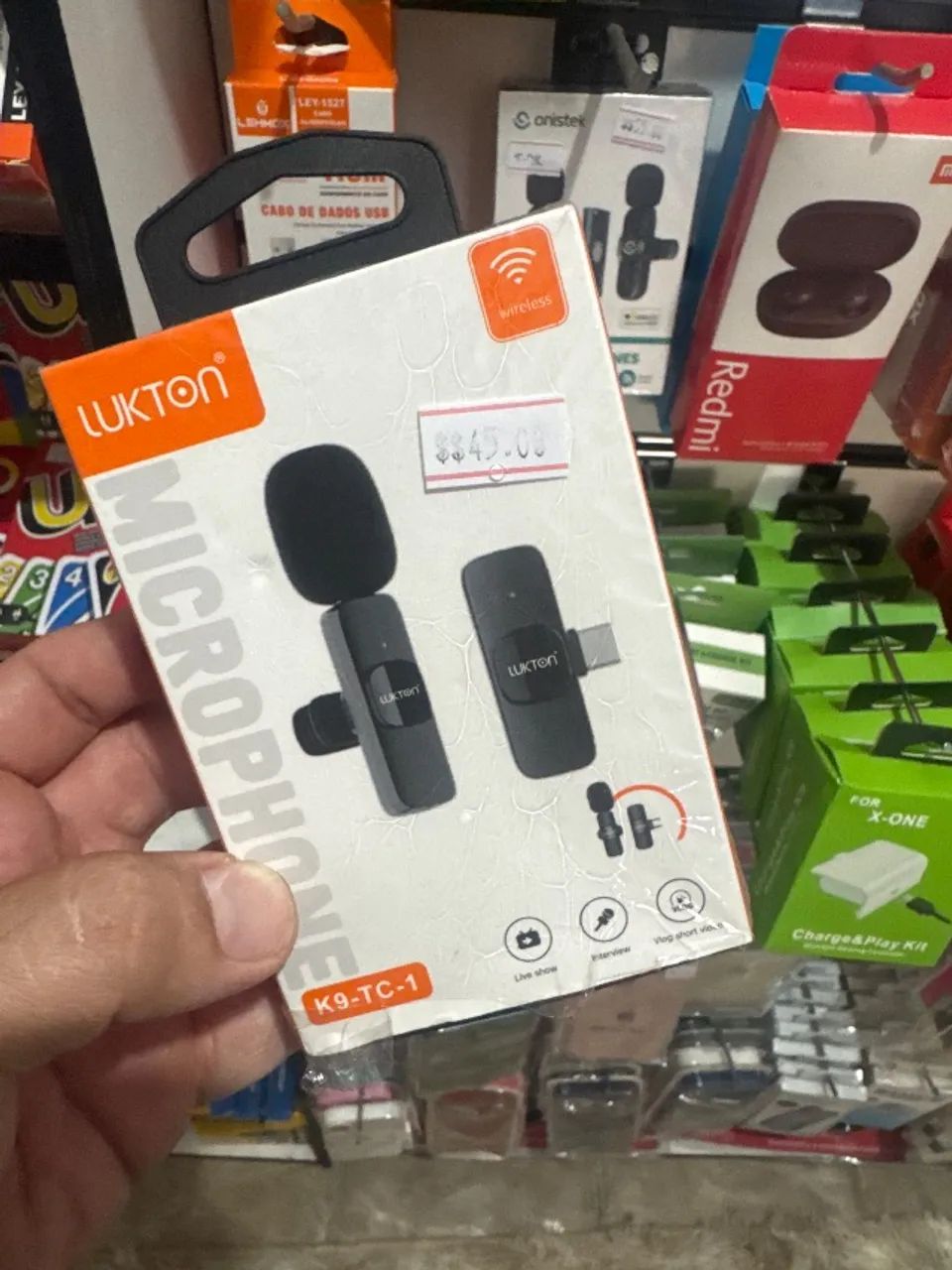 Microfone de Lapela sem Fio - Tipo-C