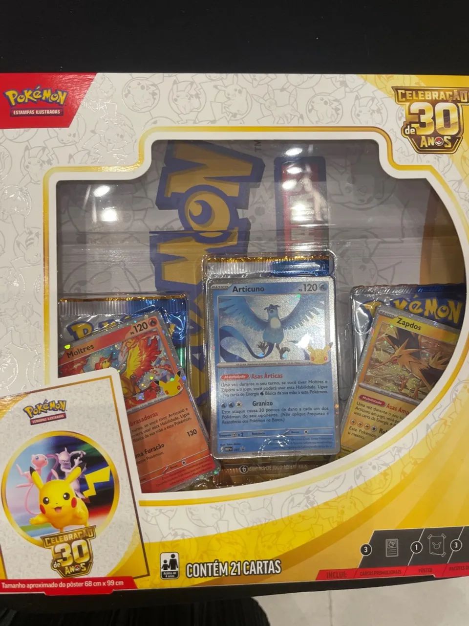 Coleção com pôster Pokémon 30 anos 