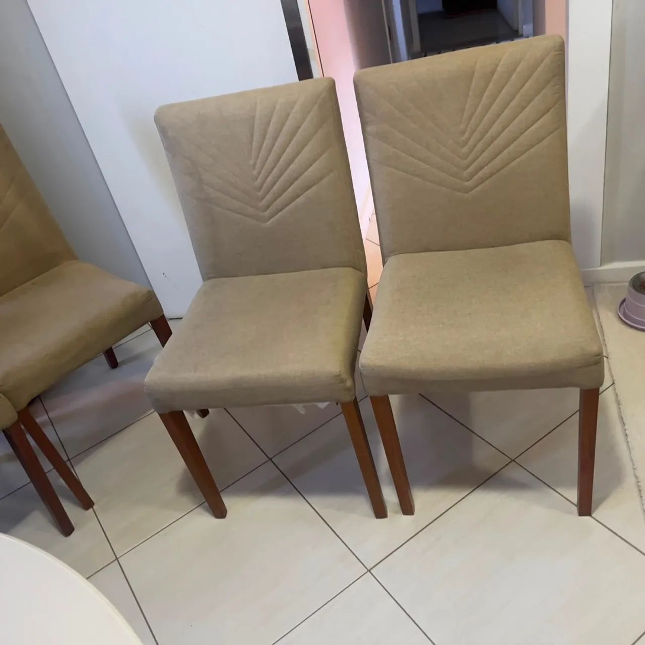 4 cadeiras em linho para sala - Foto 3