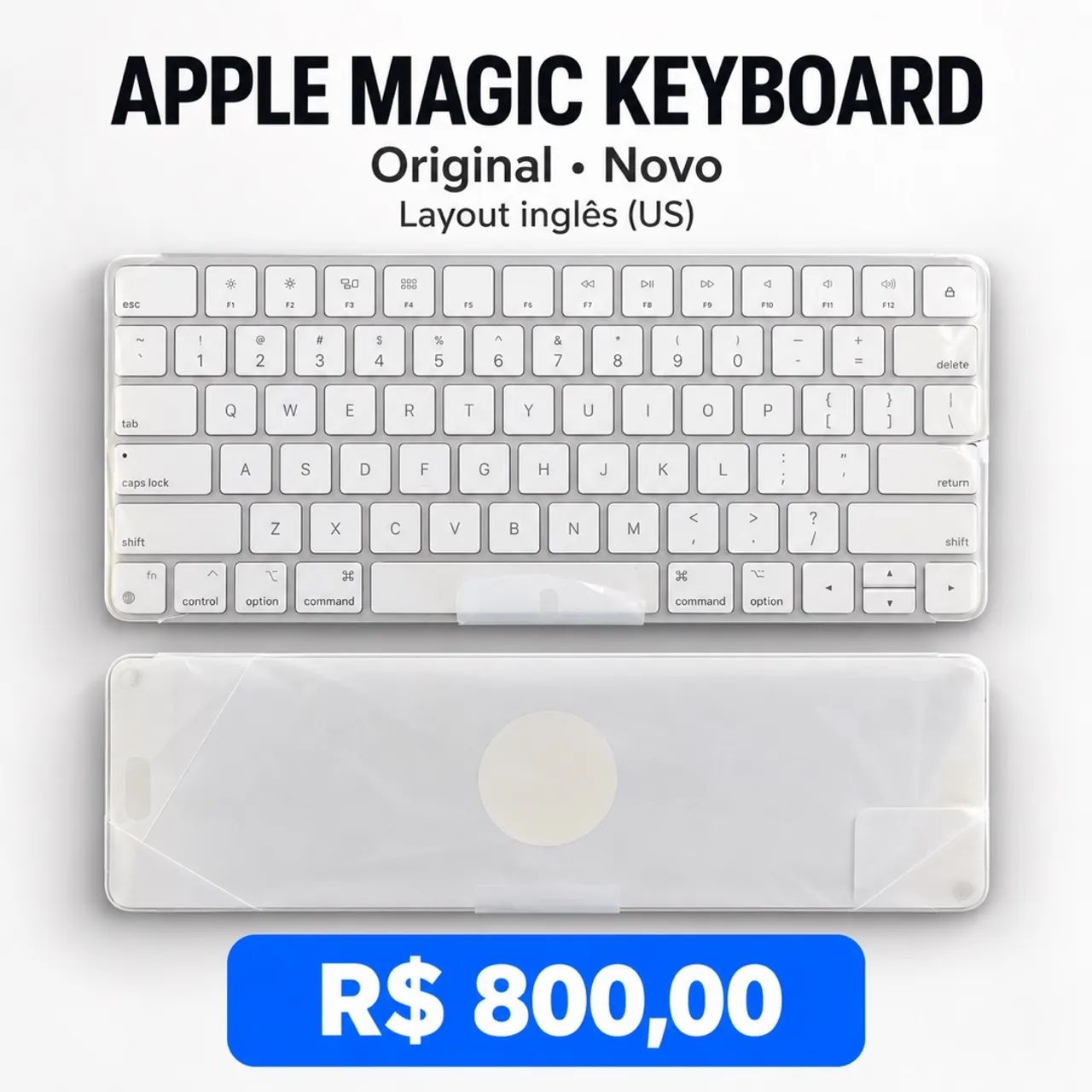 Teclado Bluetooth Apple Magic Keyboard A2450 Cor De Teclado Prata E Branco
