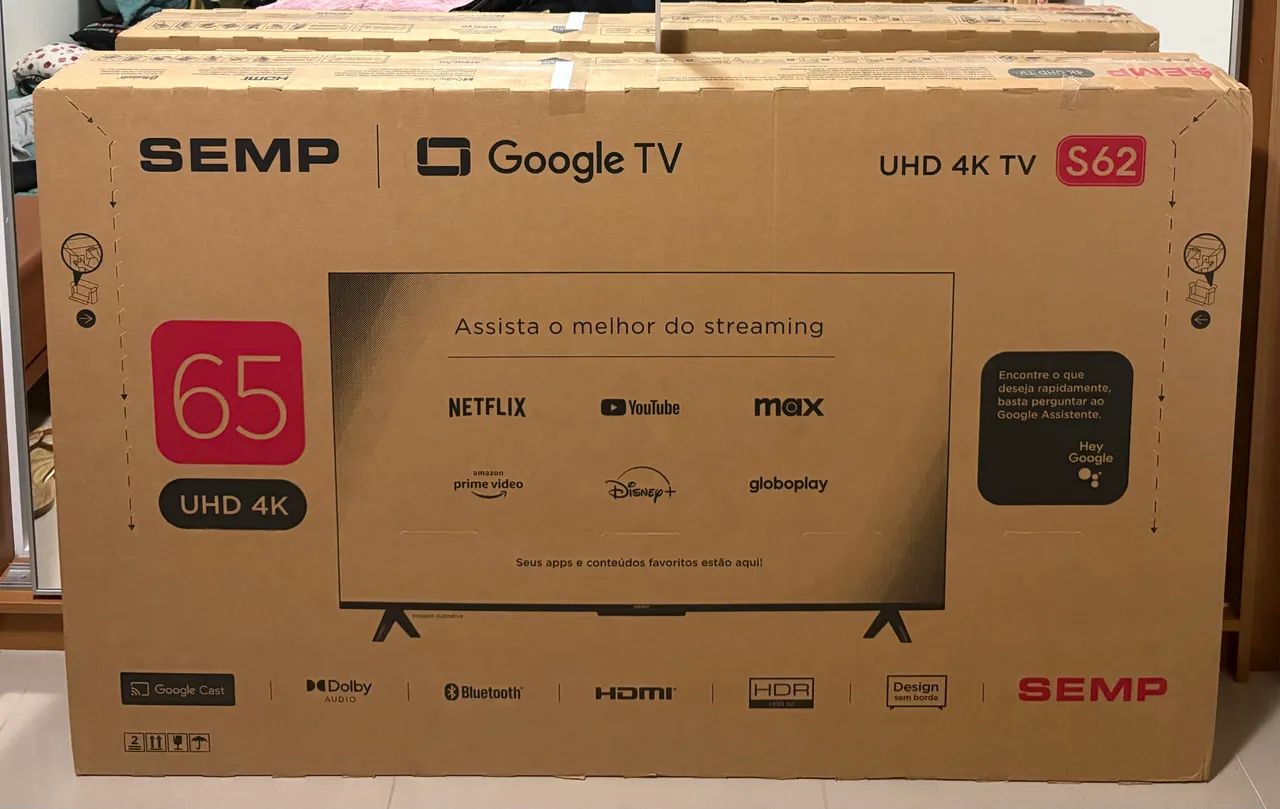 Smart TV Semp 65 Polegadas 4K - Nova Lacrada
