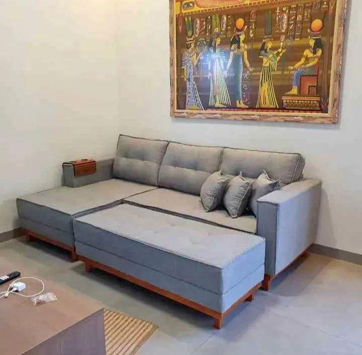 Sofá  três  lugares chaise 