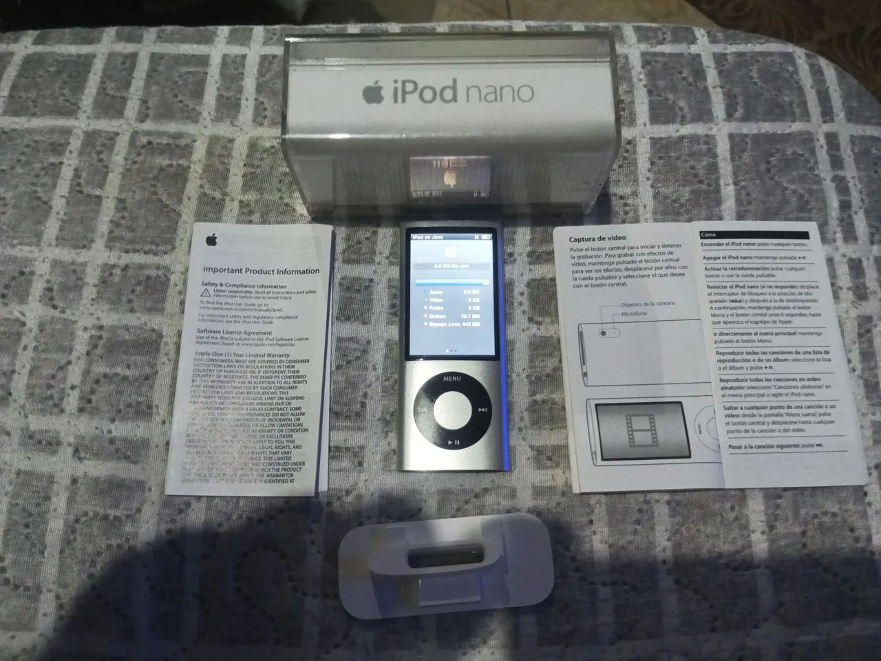 IPOD Nano 5ª Geração Apple 8GB Prata - COMPLETO NA CAIXA, LEIA O