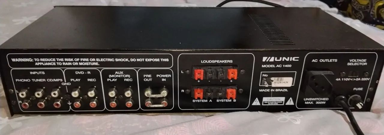AMPLIFICADOR MIXER UNIC AC1400 mi. Com Bluetooth - Foto 3