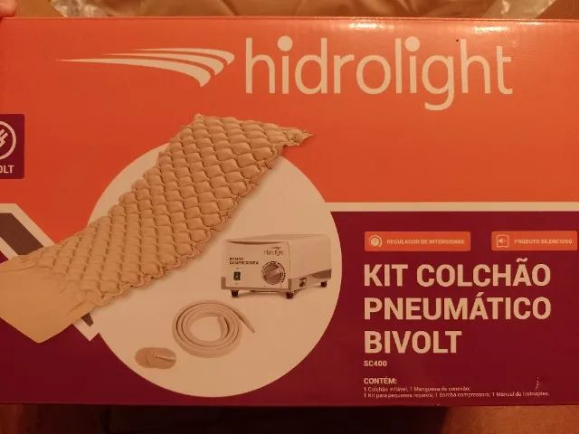 Kit Colchão Pneumático - Hidrolight BIVOLT - Funcionando Perfeitamente 
