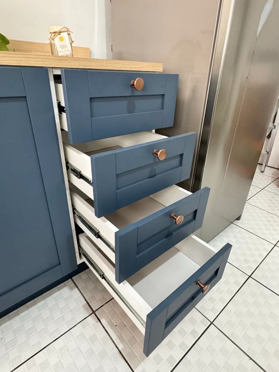 Cozinha Modulada 3 Peças com Tampo 2 Aéreos e Balcão - Foto 2