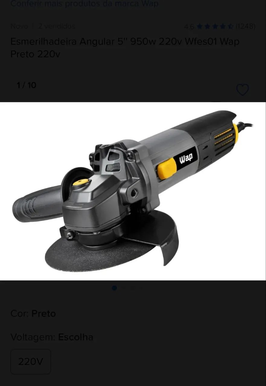 Esmerilhadeira Angular 5'' 950w 110w Wfes01 Wap 