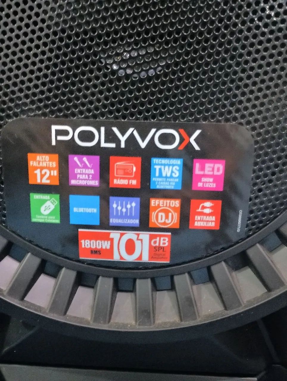 Vendo Torre de Som Polyvox 1800 W - Foto 3