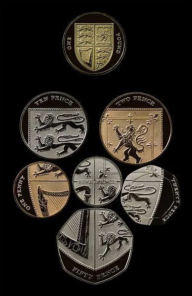 Moedas Inglesas para coleção e presente