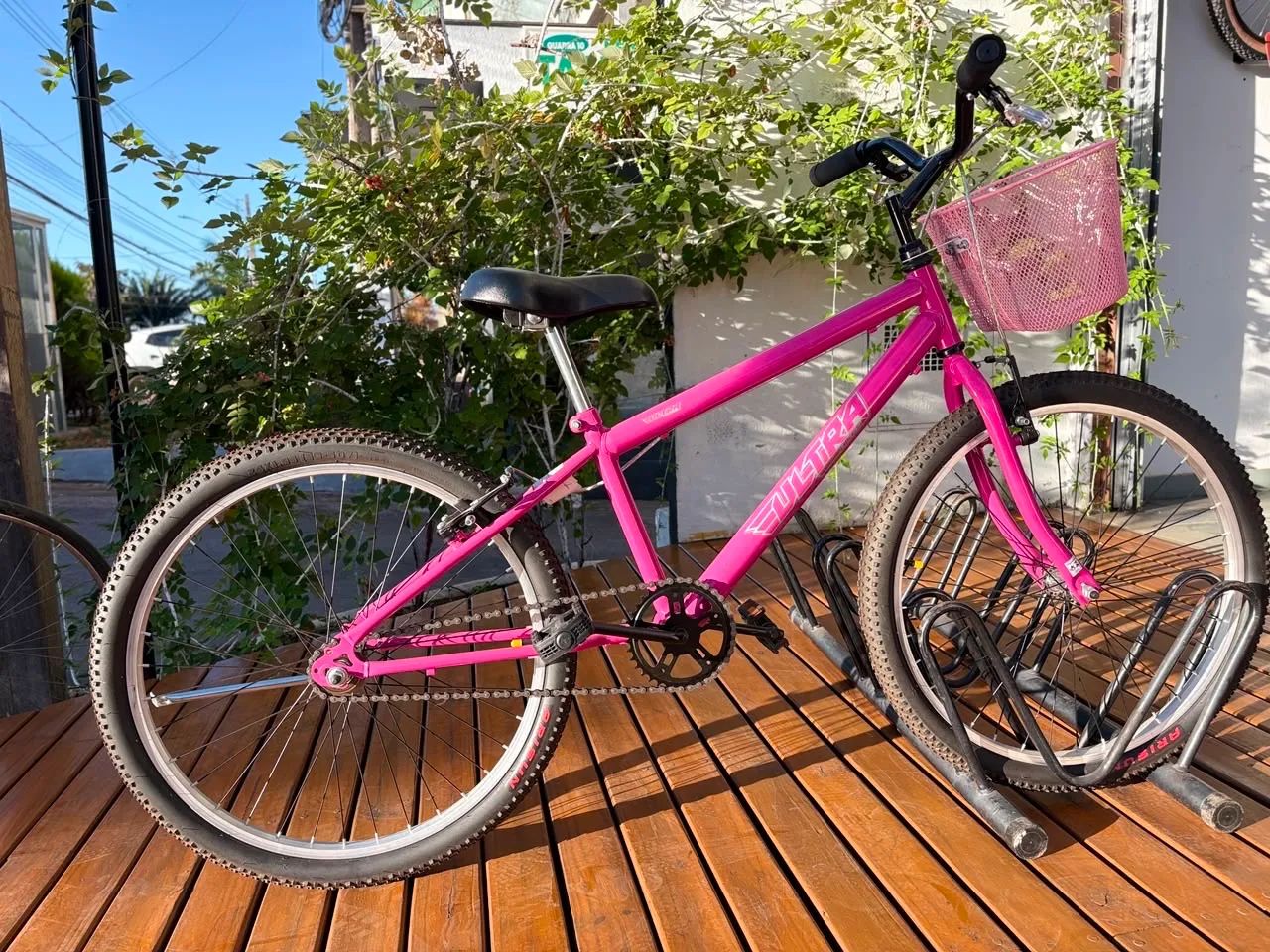 BICICLETA ROSA ARO 24 NOVA
