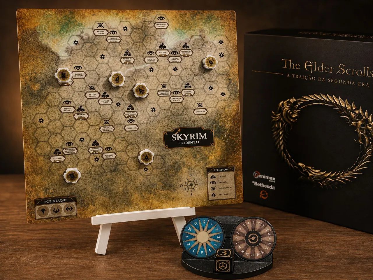 Mapa magnético para Elder Scrolls Traição da Segunda era - Boardgame  - Foto 2