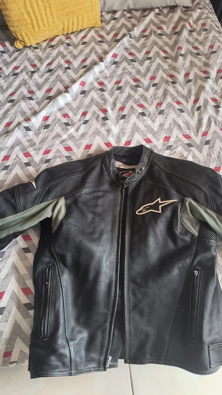 Jaqueta de Couro Esportiva Alpinestar