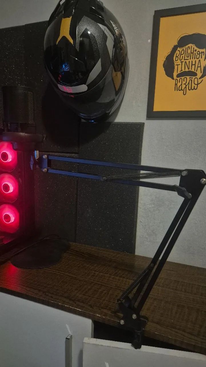 Microfone Condensador Cardioid Com Braço Articulado Rbg 