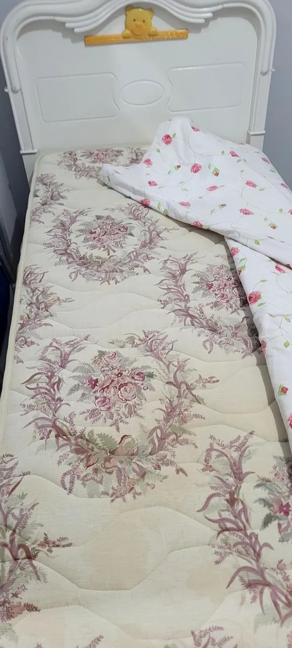 Cama de solteiro de madeira com colchao 1 - Foto 2