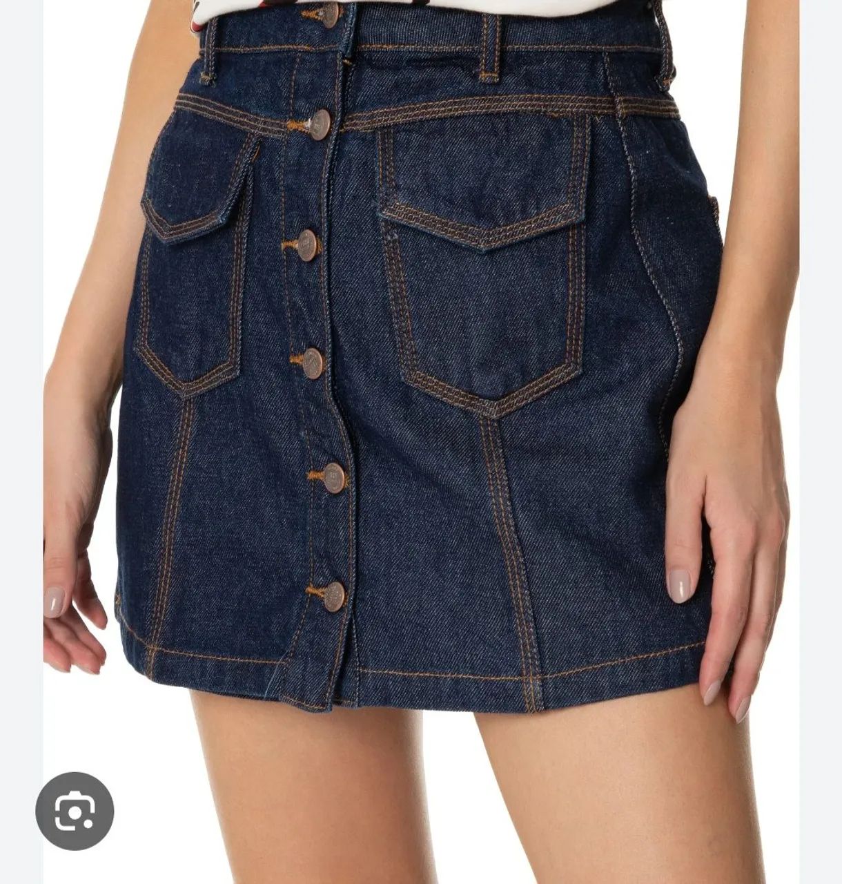 Short saia jeans farm, nunca usado. - Foto 3