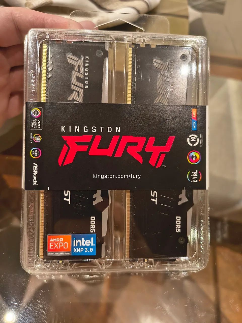 Memória Ram DDR5 2x8 Kingston Fury 6000mhz CL30