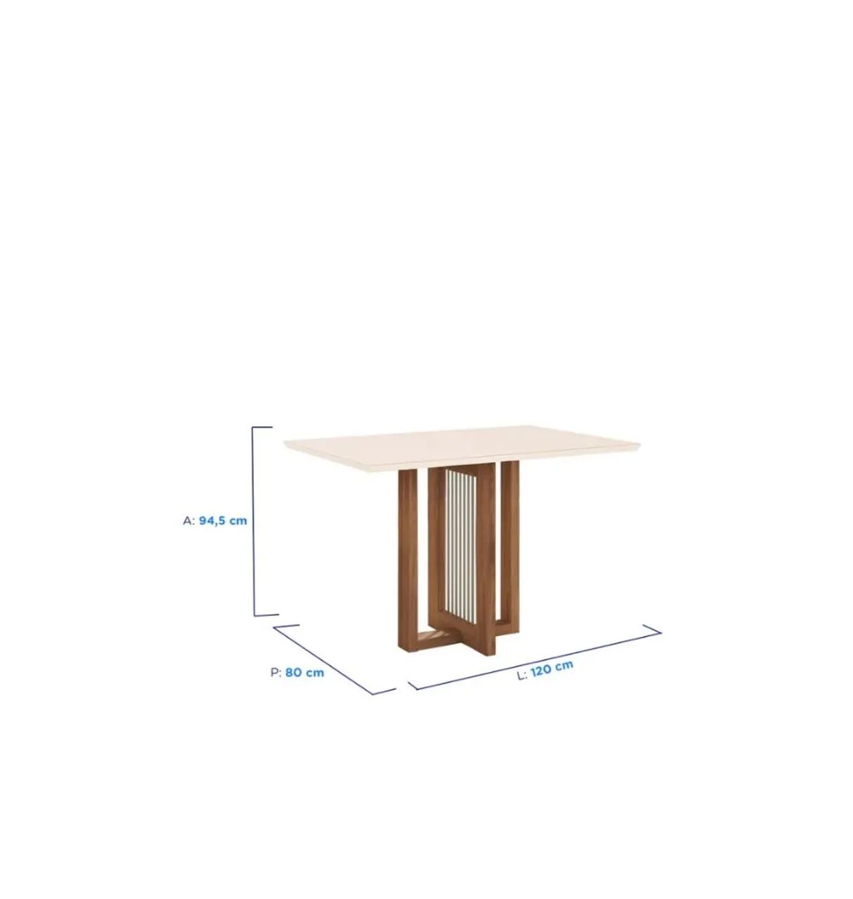 Mesa De quatro cadeiras e tampão de vidro  - Foto 3