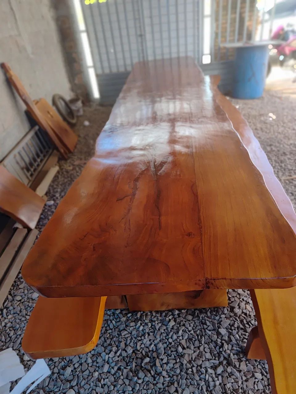 Mesa de madeiras rusticas - Foto 3