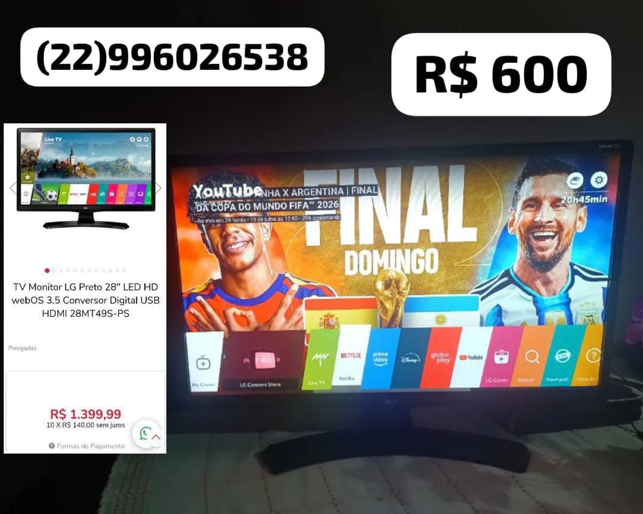 Smart Tv LG 28 Polegadas 