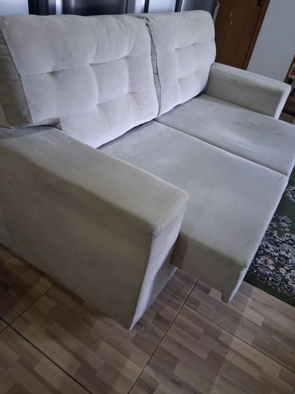 Sofá retratil 2 lugares tecido suede  - Foto 2