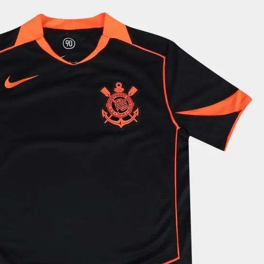 camisa corinthians preta/laranja total90 GG - Foto 3