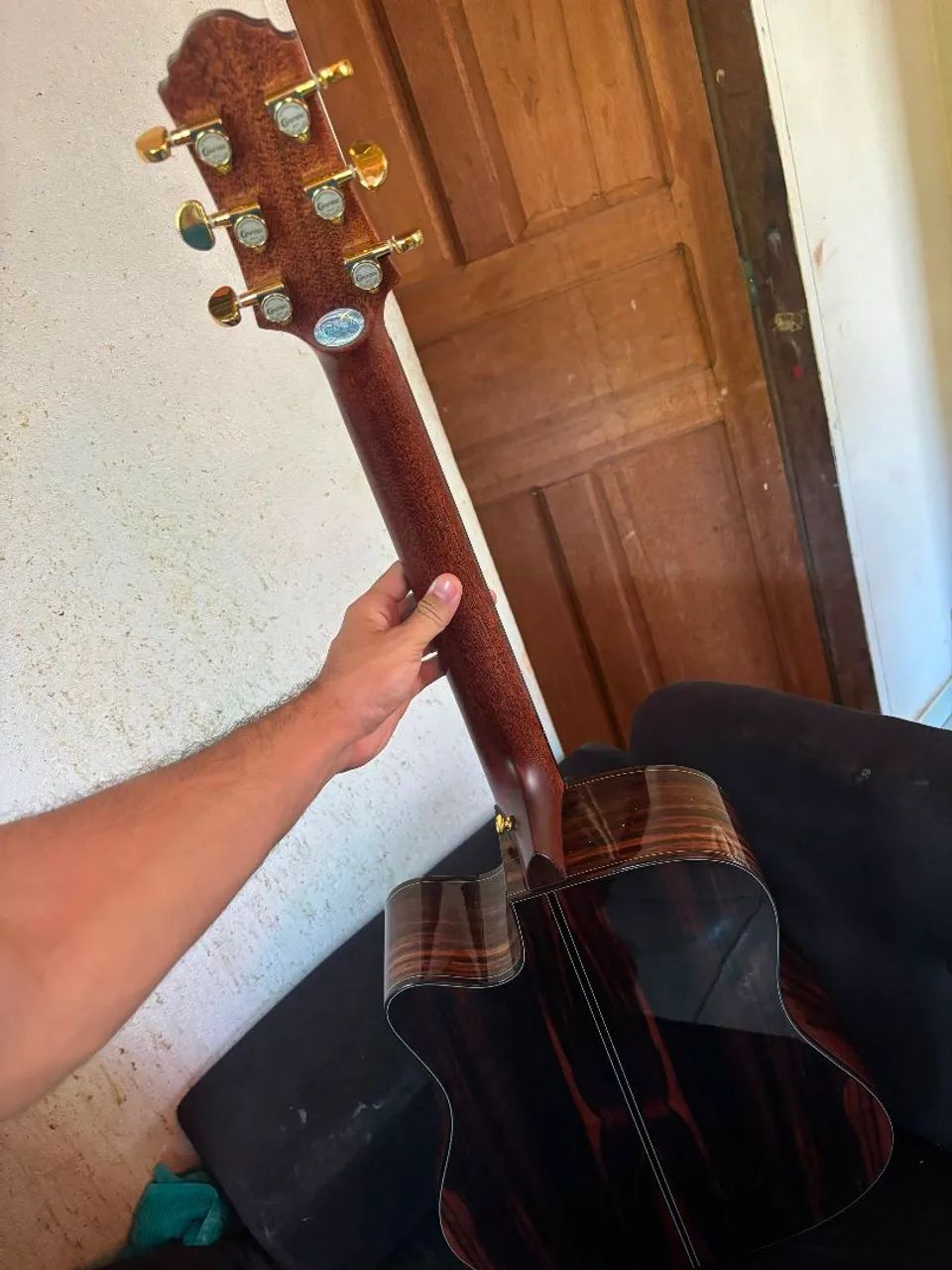 Violão Crafter d28 pro regulado com cordas novas exilir  - Foto 5