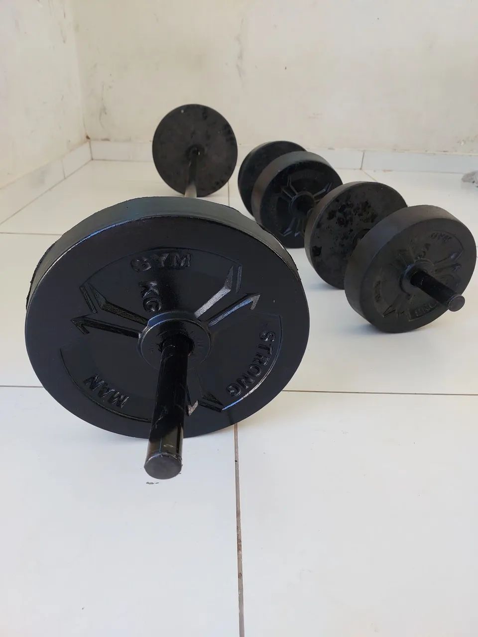 Kit de anilhas e barras 
