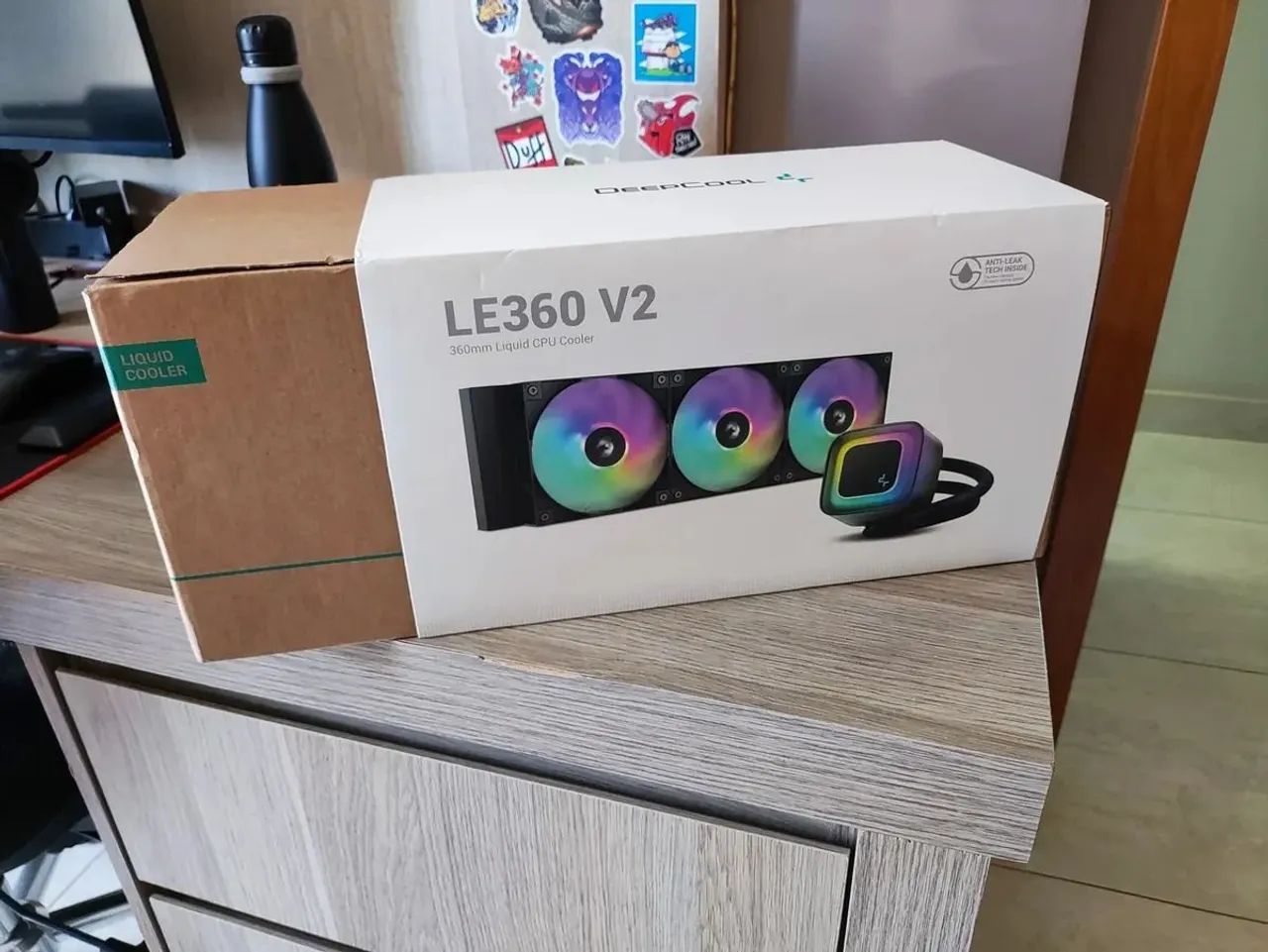 Water Cooler DeepCool LE360 V2 ARGB 360 mm - Preto LACRADO - Foto 2