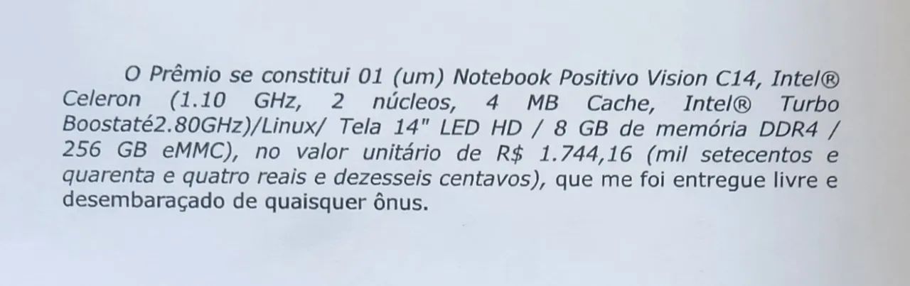 Notebook NOVO! Positivo vision c14 - Foto 2