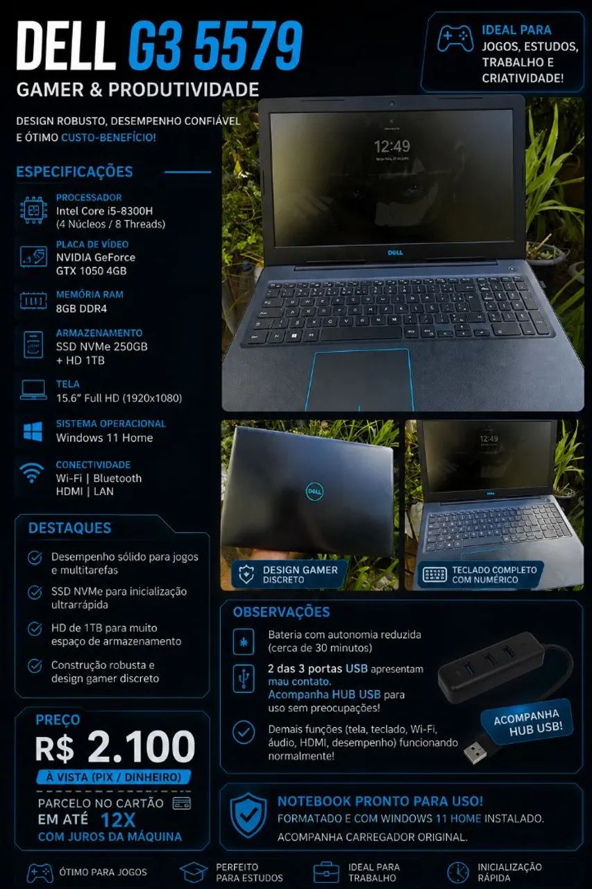 Notebook gamer Dell