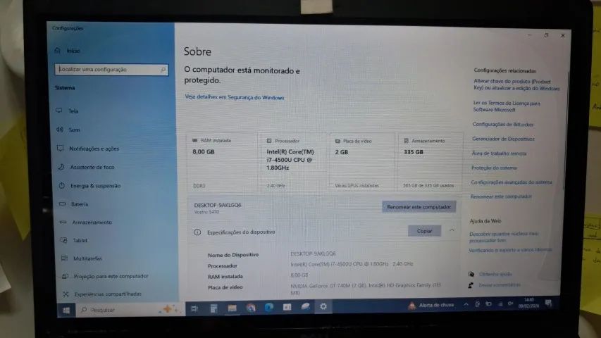 Notebook Dell I7 4ª geração - Foto 5