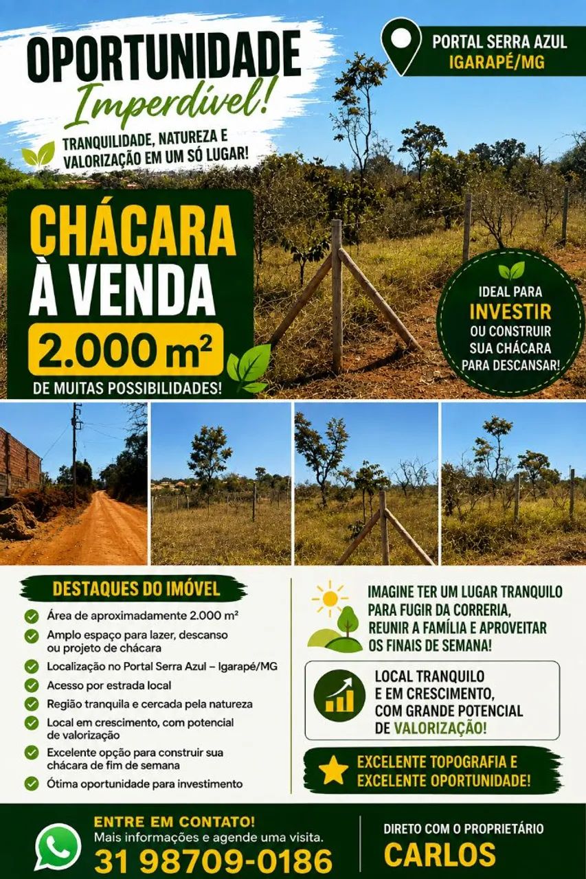 Vende-se chácara no Portal Serra Azul - Foto 2