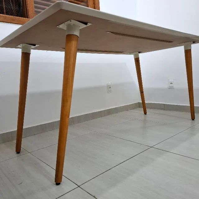 Mesa de Jantar Retangular 160x90 - 160cm x 90cm - 1,6m x 0,9m - Foto 4