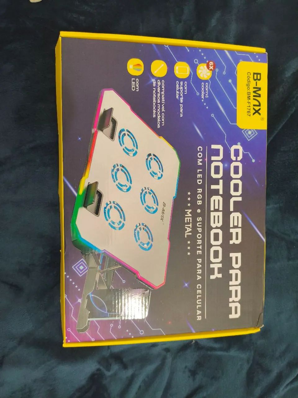 Suporte Base Refrigerada Notebook Cooler Ventoinha Potente Preto