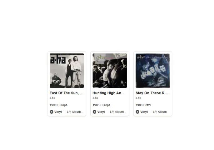 3 LPs Vinil Originais A-ha - East of the Sun West of the Moon / Hunting High and Low / Sta